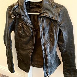 Rare All Saints Leather “Belvedere” Jacket 0/Uk 6